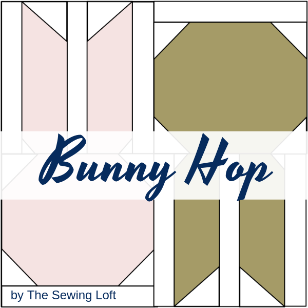 Start your spring sewing early with this adorable patchwork quilt block. The bunny hop block comes in two sizes and is easy to make. 