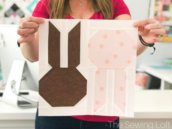 Start your spring sewing early with this adorable patchwork quilt block. The bunny hop block comes in two sizes and is easy to make.