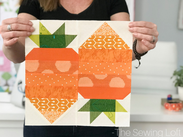 The Carrot Top Quilt Block is perfect for spring! It comes in 2 sizes and can be used in many different projects from home decor to quilts.#Block2Quilts