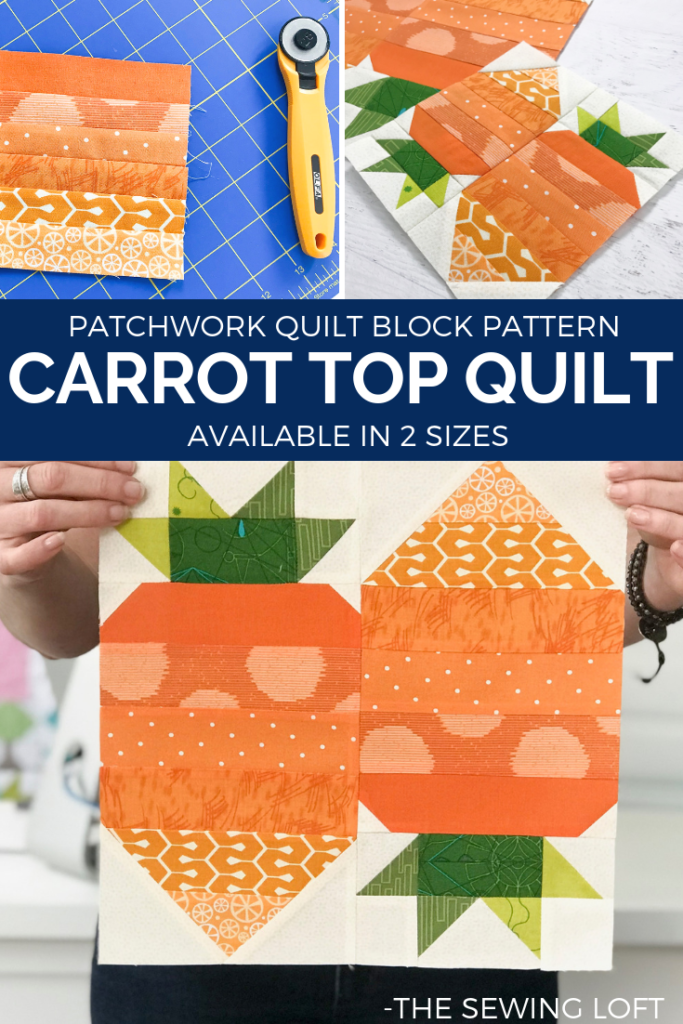 Carrot Top Quilt Block Pattern | The Sewing Loft