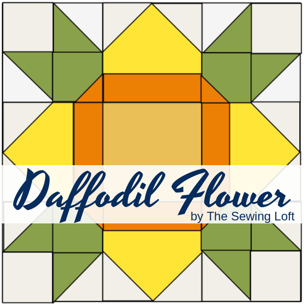 Daffodil Flower Block | Blocks 2 Quilt Series by The Sewing Loft