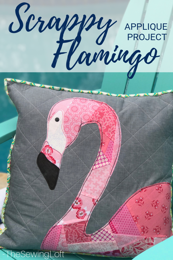 Scrappy Flamingo Pillow Project | The Sewing Loft