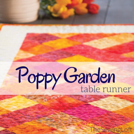 If your scrap pile is filled with one color family, you can easily turn them into a gorgeous table topper with the Poppy Garden Table Runner. This video class will walk you step by step through the pattern.