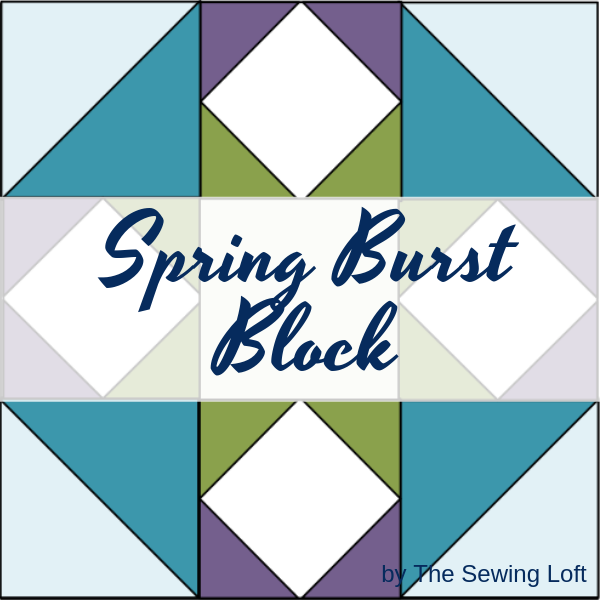 The Spring Burst Quilt Block is perfect for the confident beginner! It comes in 2 sizes and can be used in many different projects from home decor to quilts.#Block2Quilts