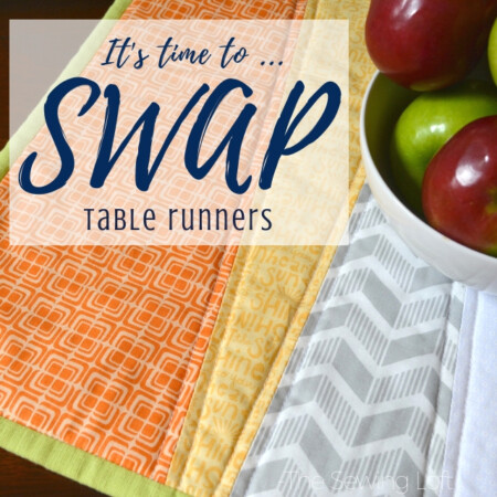 Meet a new sewing buddy and exchange a handmade gift with the table runner 2019 swap with The Sewing Loft