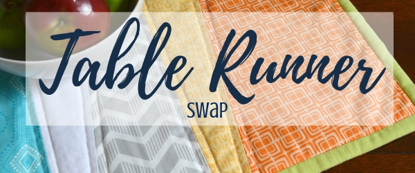 Meet a new sewing buddy and exchange a handmade gift with the table runner 2019 swap with The Sewing Loft 