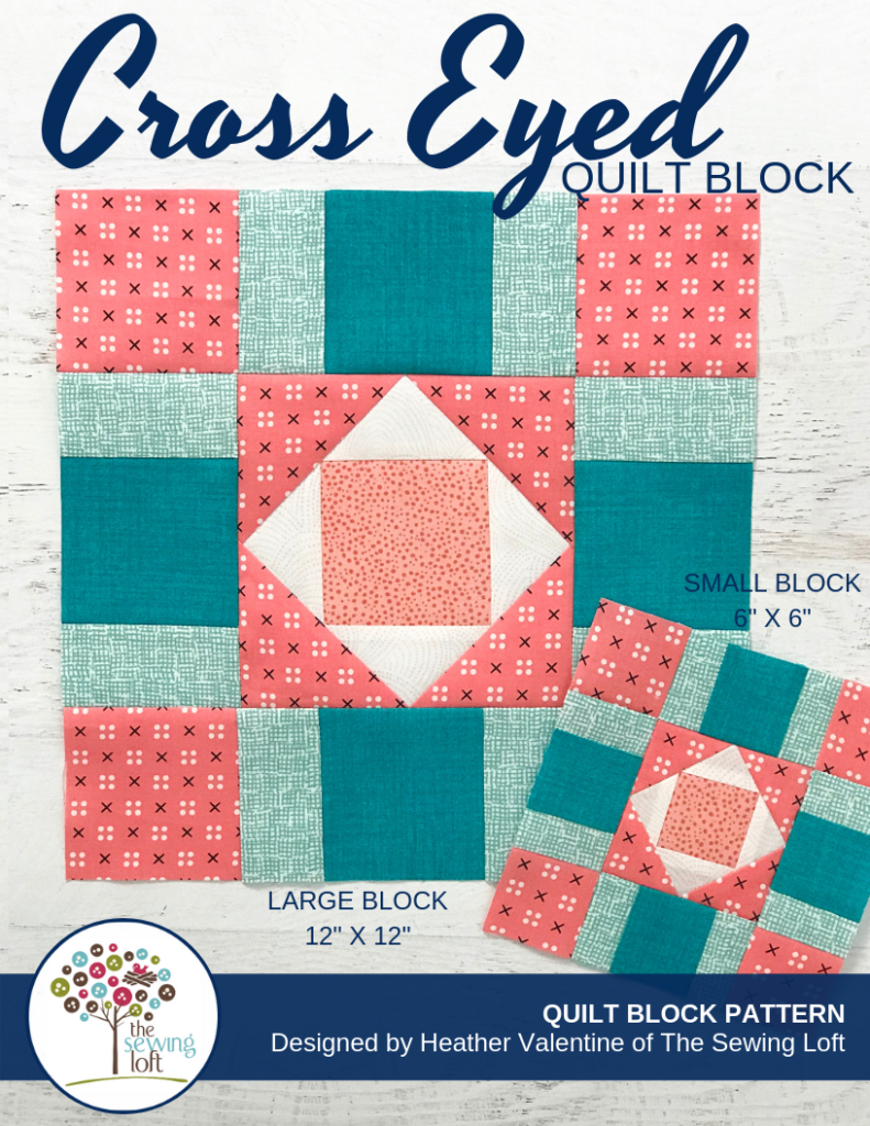 Cross-Eyed Quilt Block is a simple block that is perfect for using scraps.