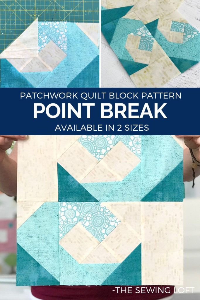 Point Break Waves Quilt Block Cover