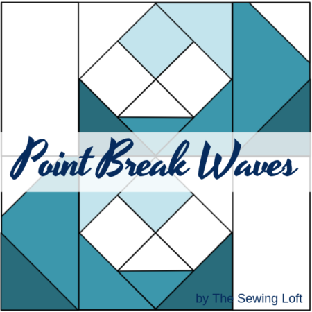 Point Break Waves Quilt Block Cover