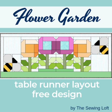 Sharpen your quilting skills while making something fun! Download this free flower garden table runner layout today and start stitching your garden together. Blocks2Quilt by The Sewing Loft