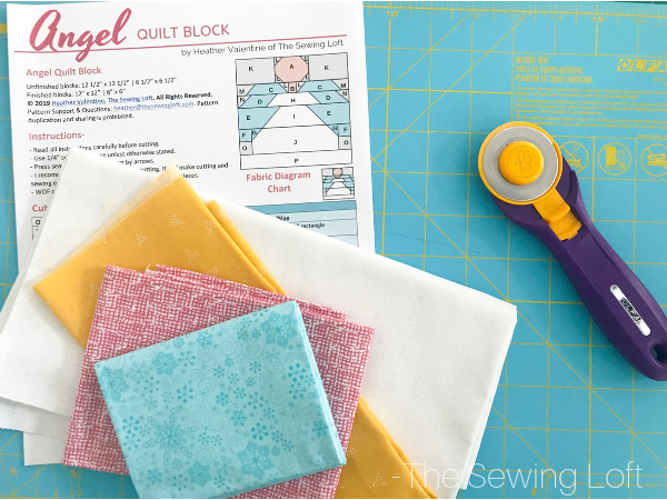 Patchwork Christmas Angel Quilt Block