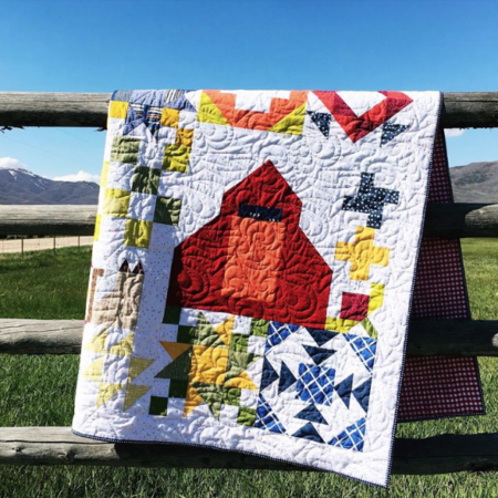 Carefree Picnic quilt pattern. A block of the month program from Inspiring Stitches.