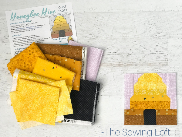 Honeybee Hive Quilt Block | The Sewing Loft