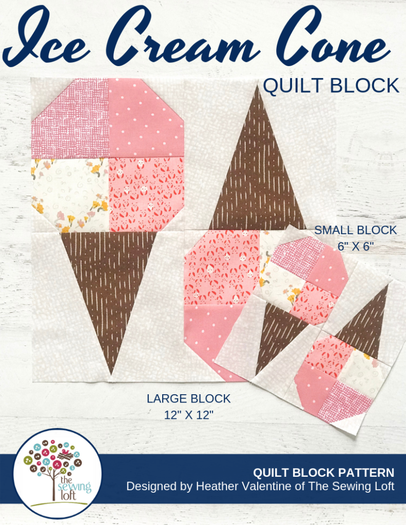 Ice Cream Quilt- Digital Download