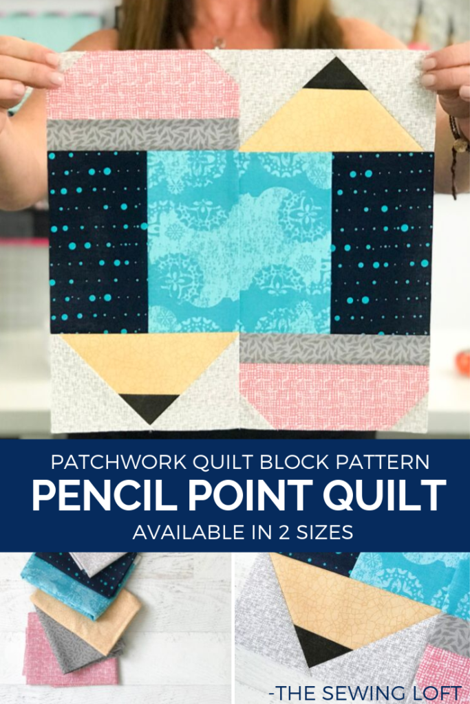 The Pencil Point Quilt block is one of many patterns included in the Blocks 2 Quilt series. Throughout, you can learn the basics of patchwork quilting while creating whimsical quilt blocks. 