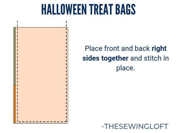 Easy to make Halloween Treat Bags | Free Pattern The Sewing Loft