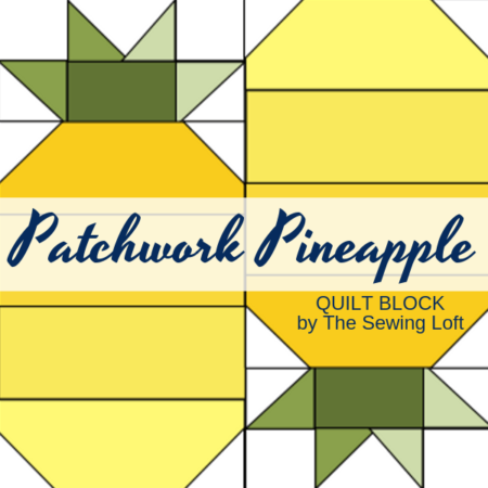 Patchwork Pineapple Quilt block available in 2 sizes by The Sewing Loft