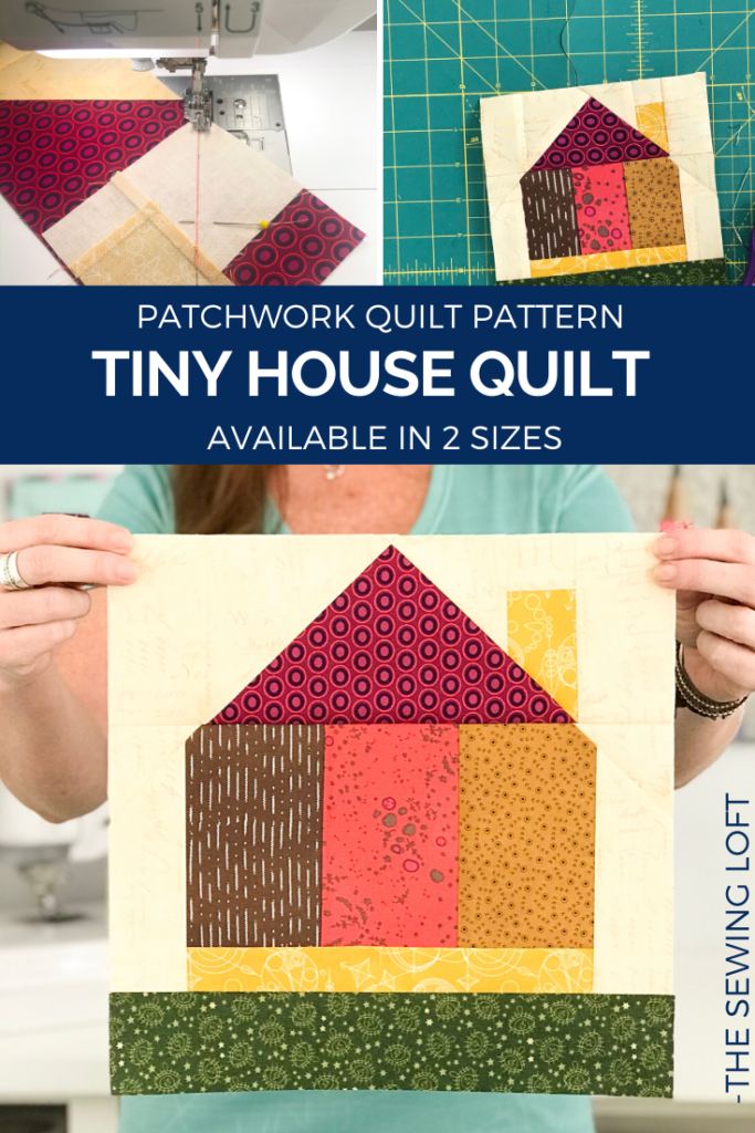 Tiny House Quilt Block | The Sewing Loft Available in 2 sizes