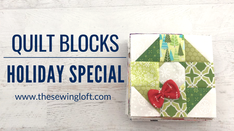 If you missed out on any of the Blocks 2 Quilt designs now is the time to snap them up on special. The Sewing Loft is having a Block Friday Holiday Sale. Buy 3 & Get 2 FREE- no coupon needed. 