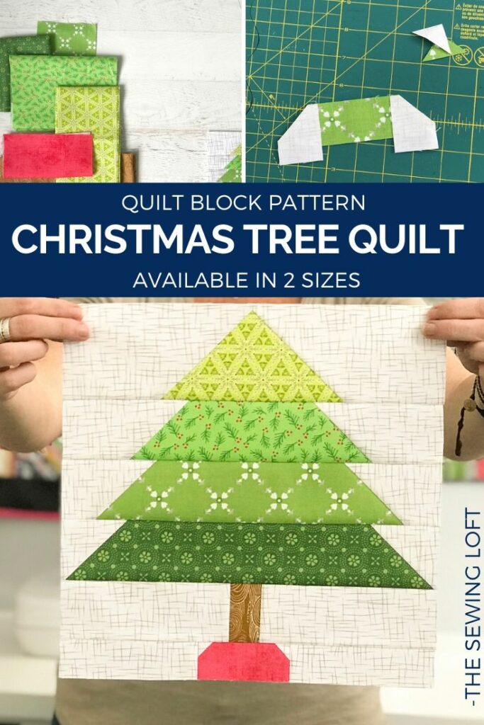 Are you ready to start stitching for the holidays? It's easy to make, scrap friendly Christmas Tree Quilt Pattern available in 2 sizes from The Sewing Loft