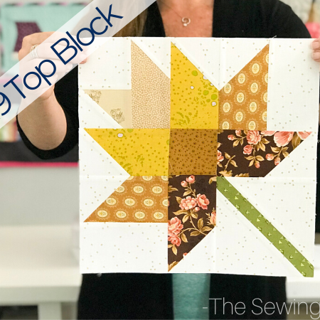 The simple patchwork construction of the Fall Leaves quilt block makes it perfect for quilters to play with their scraps.