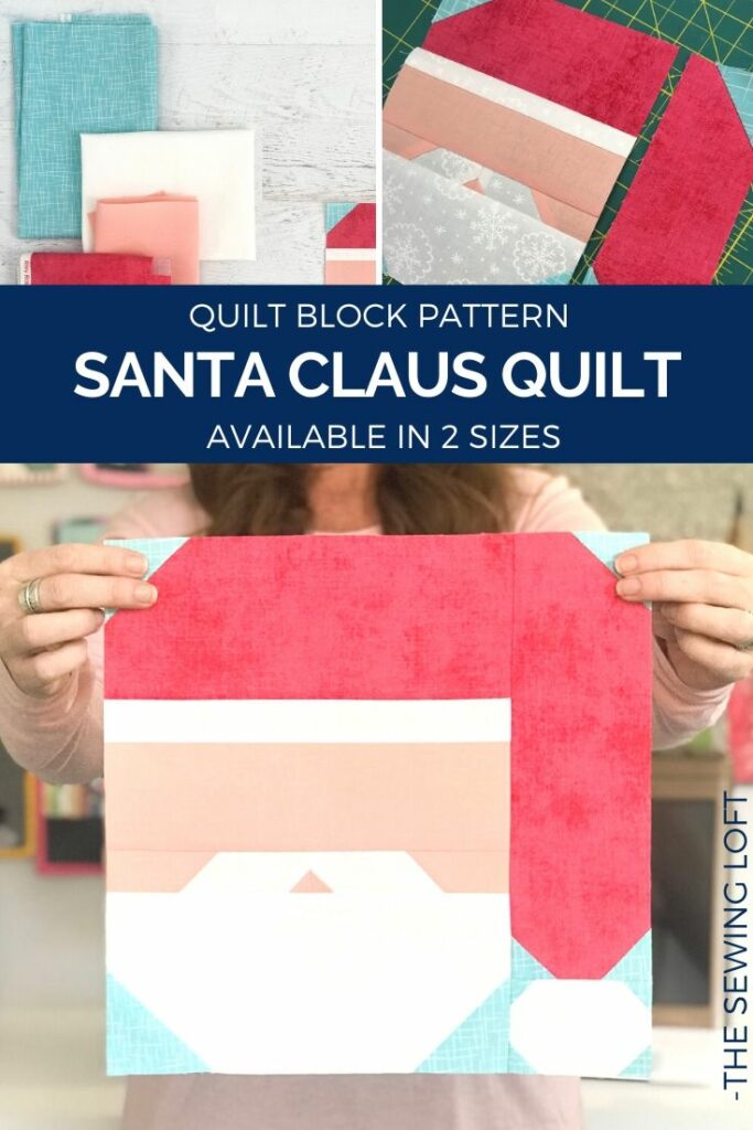 Keep the magic of the season alive with this easy to make Santa Claus quilt block. The patchwork construction make it perfect for all skill levels. The Sewing Loft
