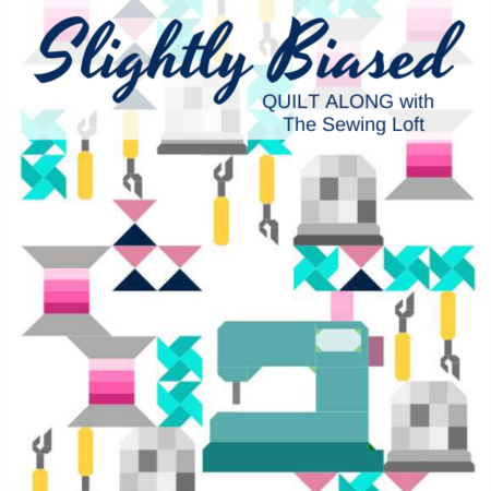 Join the Slightly Biased Quilt Along with The Sewing Loft and turn your scrap stash into something fun. #quiltpattern