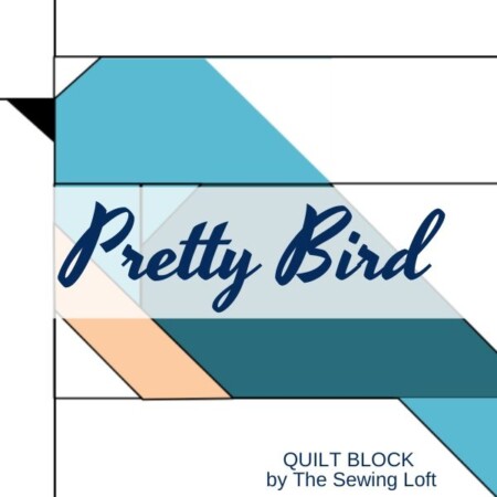 Transform your fabric scraps into a colorful flock with the new Pretty Bird Quilt Block from The Sewing Loft. Easy to make and available in 2 sizes.