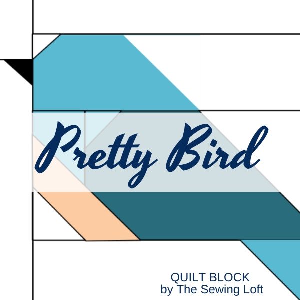 Transform your fabric scraps into a colorful flock with the new Pretty Bird Quilt Block from The Sewing Loft. Easy to make and available in 2 sizes. 