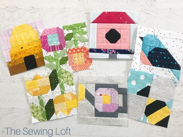 Spring Themed Quilt Blocks by The Sewing Loft