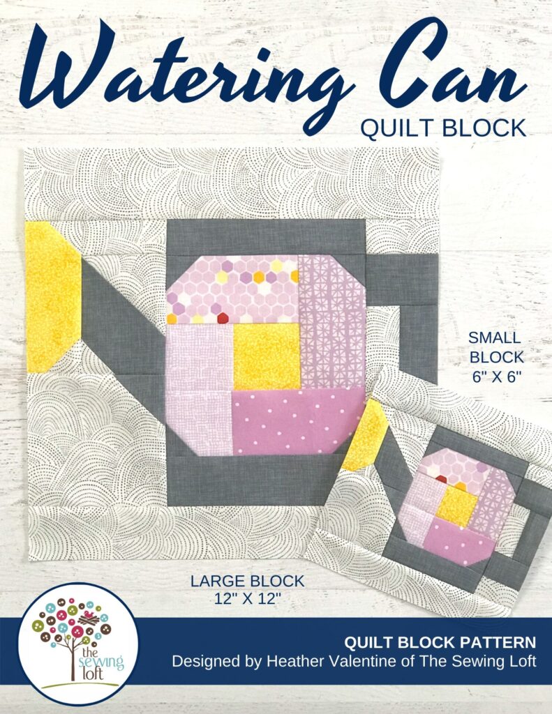 Watering Can Quilt Block Pattern | The Sewing Loft
