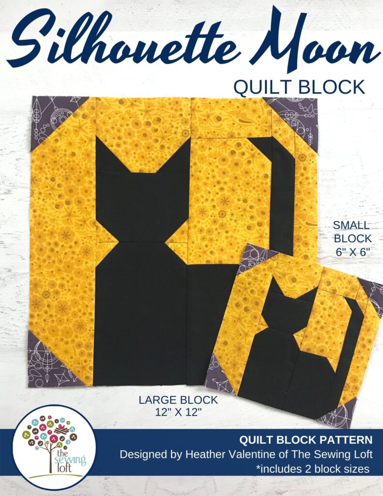 Silhouette Moon Quilt Block Pattern | The Sewing Loft 