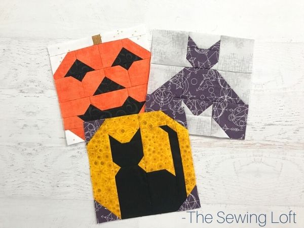 Spooky Halloween Quilt Blocks from The Sewing Loft