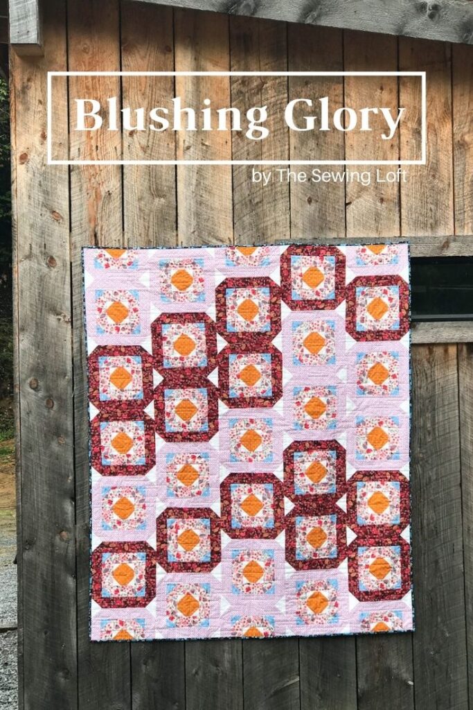 Blushing Glory Quilt Design stitched in Morrison Parks Fabrics