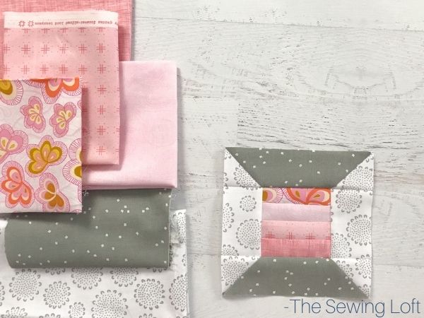 The thread spool quilt block is an easy to make, patchwork quilt block that is perfect for using smaller pieces of fabric scraps. Comes in 2 finished sizes. 