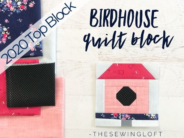 This simple quilt block is stitched with a patchwork construction, available in 2 sizes and easy to make. It's all about spring! 