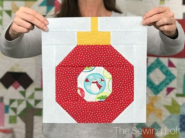 Create one of a kind holiday quilts with the easy to make Ornament quilt block pattern. Available in 2 sizes, beginner friendly and needs no special tools.