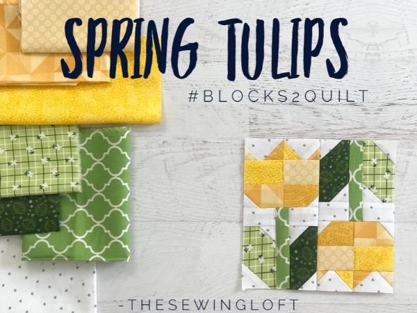 Create a garden of your own with the Spring Tulips Quilt Block from The Sewing Loft.