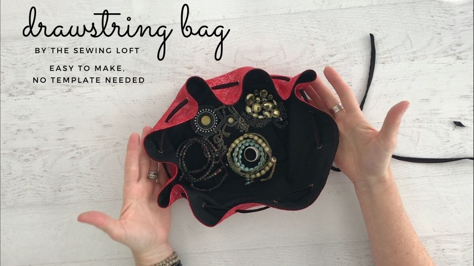 Stitch a beautiful drawstring jewelry bag using a serving plate and a few simple supplies. Free video class.