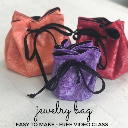 Use a simple serving plate to create a beautiful drawstring jewelry bag. Free video class.