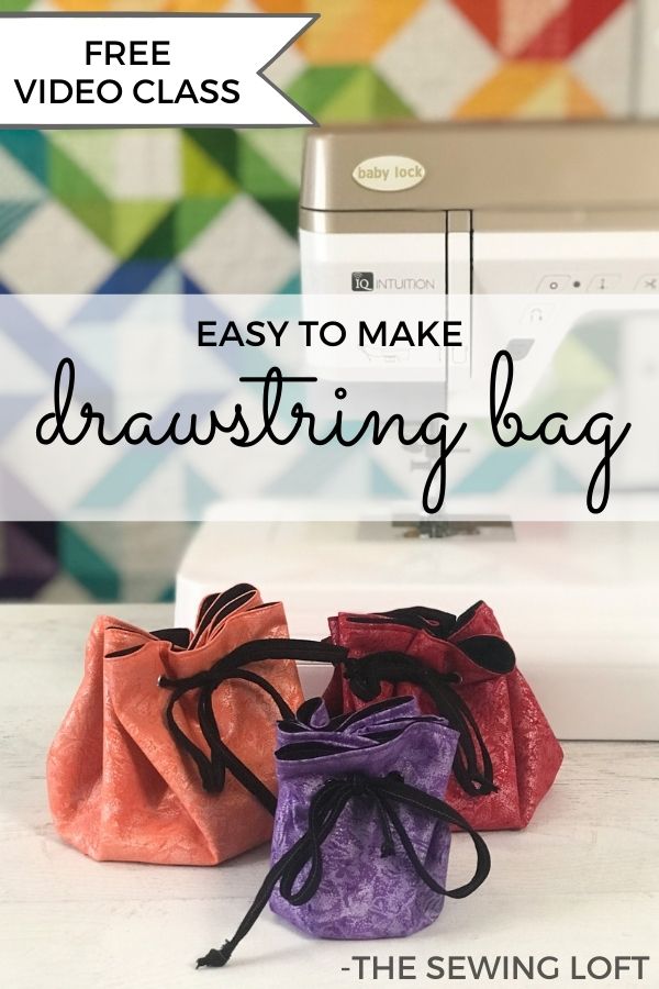 Create beautiful drawstrings with the Bias Binder accessory foot. Free video class with drawstring jewelry bag instructions from The Sewing Loft. 