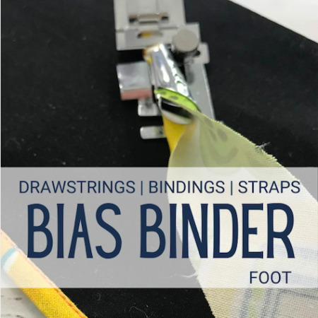 Add decorative binding and custom drawstring details to your projects with ease by using the bias binder foot. A sewing accessory must have tool! Learn to sew with this free video class.