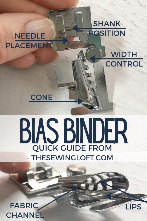 Add decorative binding and custom drawstring details to your projects with ease by using the bias binder foot. Here is a quick guide to this speciality presser foot. Includes how to use video. 