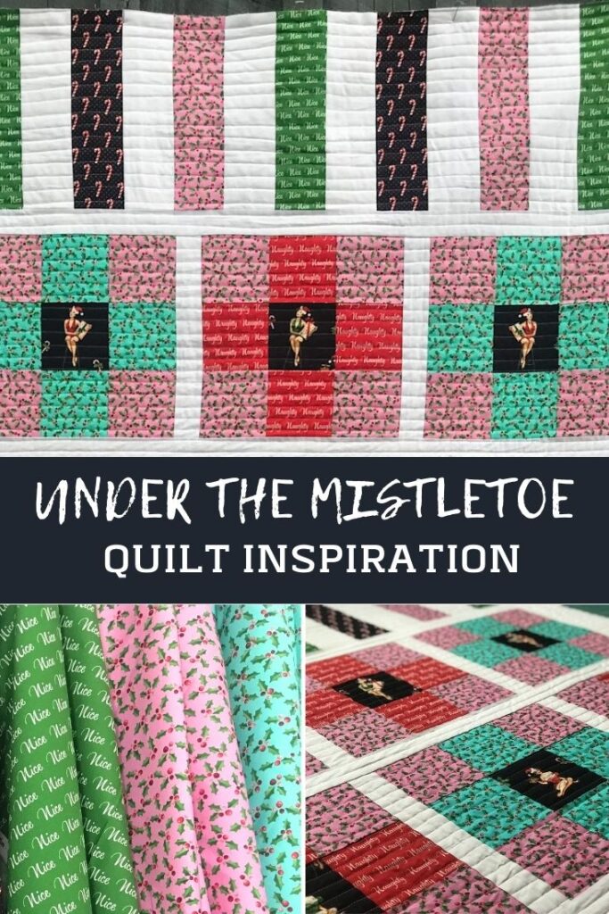 Stitch up a quick Christmas quilt and some Under the Mistletoe fabrics from Michael Miller. Easy patchwork, fussy cutting, and free template.