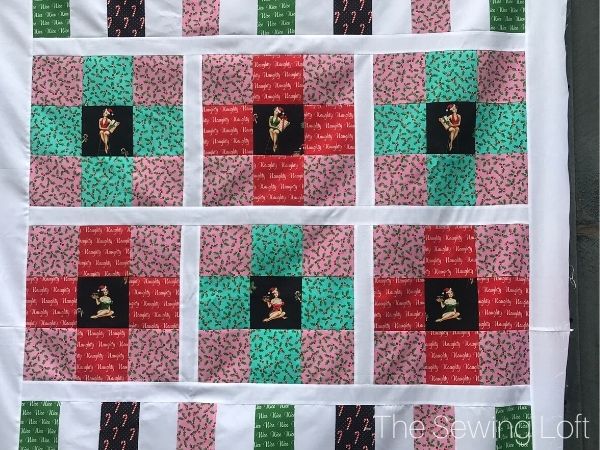 The Under the Mistletoe fabric collection from Michael Miller was perfect for a quick holiday quilt. 