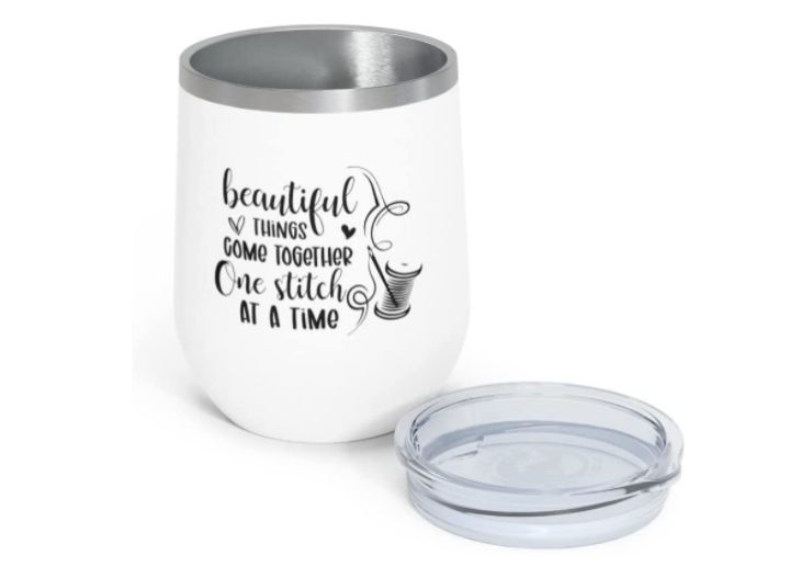 Stitch in confidence with this novelty sewing tumbler. Find this and other affordable gifts for all your sewing & quilting friends. 