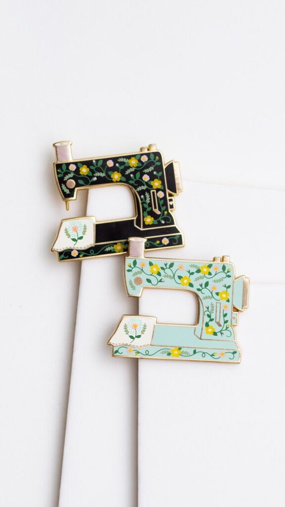 So many great gift ideas for the quilters on your list! Like these enamel pins. They are perfect conversation starters.