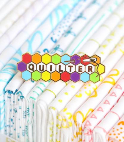 So many great gift ideas for the quilters on your list! Like these enamel pins. They are perfect conversation starters.