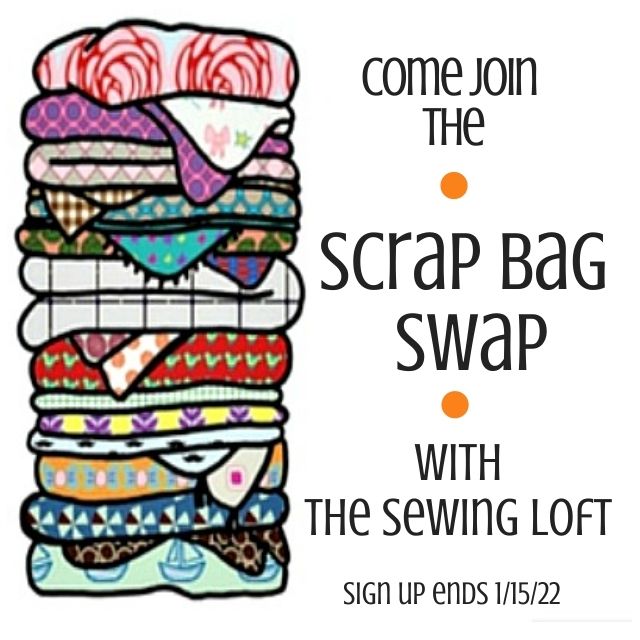 It's time to put together an assorted scrap bag of fabric and exchange it with a new sewing buddy. Be sure to sign up today and join the fun. 