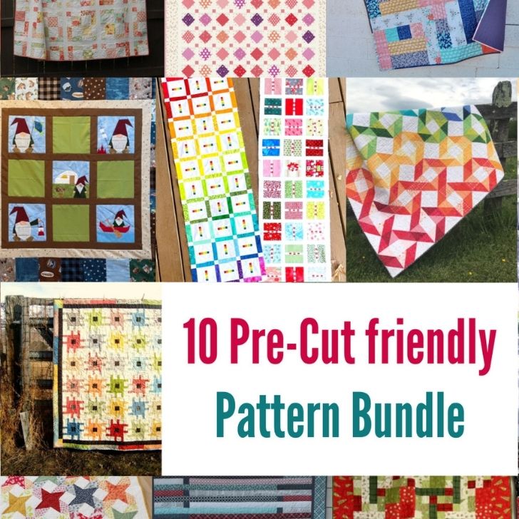 Amazing pre cut friendly pattern bundle Sale. 10 designers create this fantastic collection at one low price. Better hurry, limited time offer